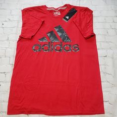 Adidas Men's Short Sleeve Printed T-Shirt. New In Original Package. Red And Grey Color. Aproximate Measurements. Pit To Pit 20". Long From Shoulder To Hem 28". Please See Pictures For Additional Details And If You Have Any Questions. I'm Here To Help. Ships Same Or Next Business Day. Adidas Red Short Sleeve T-shirt, Adidas Red Crew Neck T-shirt, Red Adidas Crew Neck T-shirt, Red Adidas Short Sleeve T-shirt, Adidas Shirt, Red Adidas, Red And Grey, Grey Color, Adidas Men