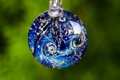 Night Swirl Pendant with Ash by Filip $89.00 | Ashes in Glass Cremation Glass Art, Cat Memorial Jewelry, Cremation Jewelry Necklaces, Yellow Highlights, Artful Ashes, Memorial Art, Galaxy Pendant, Ashes Necklace, Cremation Necklaces