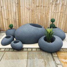 a planter is placed in the shape of a turtle