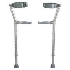 Experience the enhanced mobility that comes with Forearm Crutches from Drive Medical. The heavy duty crutches accommodate patients up to 500 lbs. and feature independently adjustable forearm and leg section for optimal sizing. The vinyl coated arm cuffs and handles ensure comfortable use.Features and Benefits Vinyl-coated, ergonomically contoured arm cuffs molded for comfort and stability Leg and forearm sections adjust independently for optimal sizing Vinyl hand grips are comfortable and Crutches Accessories, Forearm Crutches, Arm Cuffs, Crutches, Home Health Care, Arm Cuff, Home Health, Heavy Duty, Handles