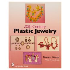 20th Century Plastic Jewelry, English book by Roseann Ettinger, 2007. Explore designs for jewelry in natural and synthetic plastics throughout the 20th century. This fun and visually exciting book presents chronologically lavish and popular jewelry designs, covering many plastics, from Bakelite, Celluloid, and Lucite to Plexiglass, natural plastics, and resins. Brooches, necklaces, beads, and earrings appear in many colors and textures that represent the leading styles of each decade. Three-hundred-and-sixty-five color photos and period catalog pages display all the trends in an easy-to-understand sequence. Fashionable makers such as Trifari, Lisner, Coro, Kramer, Kenneth Jay Lane, Les Bernard, etc., are well-represented. Enjoy the diversity that defines plastic jewelry of the 20th century Coffee Table Art Books, Necklaces Beads, Vintage Clothing Boutique, Types Of Plastics, Vintage Bakelite, Popular Jewelry, Plastic Jewelry, English Book, Price Guide