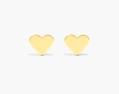 14K Yellow Gold Heart Flat Stud Earrings. Love out loud in these sweet, classic studs. Perfect to wear everyday, you'll simply love the simple sophistication of this pair. Classic Heart Earrings For Valentine's Day, Classic Everyday Heart Earrings In Yellow Gold, Love Out Loud, Gold Heart, Heart Of Gold, Out Loud, Precious Metals, Just Love, Fine Jewelry