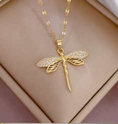 gold dragonfly necklace - bonafide glam Elegant Adjustable Dragonfly Jewelry, Elegant Adjustable Dragonfly Necklace, Adjustable Gold Dragonfly Jewelry, Gold Dragonfly Necklace For Gift, Elegant Gold Dragonfly Necklace, Elegant Gold Dragonfly Jewelry, Four Leaf Clover Bracelet, Pretty Jewelry Necklaces, Clover Bracelet