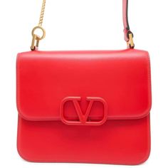 Used Valentino Garavani Shoulder Bag V Sling Leather Valentino Crossbody (Sku: Gzl13ydy) === General === Brand : Valentino Garavani === Design === Type : Shoulder Bag Material : Leather Color : Red Color Gender : Women === Size === Size (Hxwxd) : 19cm X 22cm X 10cm / 7.48'' X 8.66'' X 3.93'' === Included Items === Accessories : None Accessories Notice : Before Purchasing, Please Refer To The Images Of The Accessories Included With The Item. === Condition === Condition : Used (Very Good) Ranking Designer Red Flap Bag For Shopping, Designer Red Flap Shoulder Bag, Designer Red Shoulder Flap Bag, Red Designer Shoulder Flap Bag, Designer Red Shoulder Bag With Detachable Strap, Designer Red Flap Bag For Evening, Valentino Crossbody, Valentino Garavani, Leather Crossbody Bag