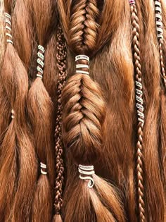 Viking Hair Jewelry Viking Hair Beads Viking Jewelry Braid - Etsy Hair Jewelry For Braids, Dread Accessories, Viking Braids, Dreadlock Jewelry, Dreadlock Accessories, Hair Cuffs, Dreadlock Beads, Viking Hair, Long Box Braids