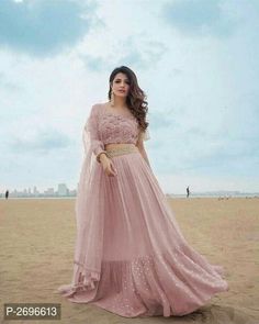 Pink Blouse Work, Floral Skirt Outfits, Crop Top Lehenga, Indian Bridal Lehenga, Silk Lehenga