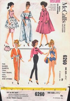 an old fashion sewing pattern for women's dresses and skirts, from the 1960s