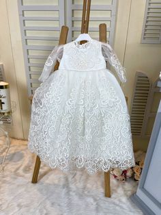 Embroidered Baptism Dress is both stylish and comfortable with its special embossed embroidery! Pleasecan be produced to order in the color and size you want Embossed Embroidered Baptism Dress, examine in detail the which. White Floral Applique First Communion Dress, White Embroidered Baptism Dress, White Embroidered Baptism Dress For First Communion, White Lace Baptism Dress With Floral Applique, White Floral Embroidered Dress For Baptism, White Floral Embroidered Baptism Dress, White Embroidered Dress For Baptism, White Floral Embroidery Baptism Dress, White Embroidered Baptism Dress For Ceremony