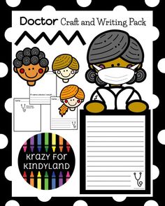 doctor craft and writing pack for krazz for kindland with black dots on the background