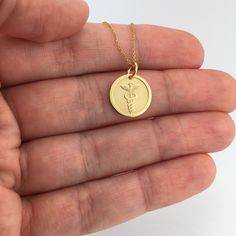 ● Material of pendant: Solid gold 14k ( REAL GOLD ) ● Metal Stamp: 14k ● The pendant is available in 3 sizes: 14,0 mm / 0,55 inches ( Diameter ) 16,5 mm / 0,65 inches ( Diameter ) 19,1 mm / 0,75 inches ( Diameter ) ( In the photos the size of the pendant is 14mm / 0.55 inches Diameter ) ● Material of chain: Solid gold 14k ( REAL GOLD ) ● Chain Options: **Chain No.1  :  thickness 0,7mm  **Chain No.2 :  thickness 1,3mm ● Chain Length: - 40 cm / 15,75 inches ( Length ) - 45 cm / 17,72 inches ( Leng Round 14k Gold-tone Charm Necklaces, Round 14k Gold-tone Charm Necklace, Round Gold-tone 14k Gold Charm Necklace, Gold Jewelry With Charms For Commemoration, Commemorative Gold Charm Jewelry, Commemorative Gold Jewelry With Charms, Commemorative Brass Pendant Jewelry, Gold Charm Necklaces For Commemoration, Gold Sterling Silver Custom Necklace With Charms