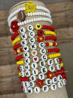 Kansas City Chiefs Jewelry, Football Bracelet, Kc Chiefs, Spring Hill, Kansas City Chiefs, Kansas City, Kansas, Jewelry Bracelets, Birthday Gifts