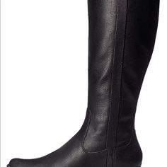 Black Tumbled Leather Women’s Size 7 Calvin Klein Calvin Klein Black Boots With Round Toe, Calvin Klein Black Round Toe Boots, Everyday Leather Boots With Round Toe, Calvin Klein Leather Boots Medium Width, Everyday Black Leather Boots, Black Leather Moto Boots Medium Width, Black Textured Leather Boots, Black Leather Wide Calf Moto Boots, Everyday Winter Leather Boots