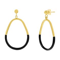 Accent your look with the unique style of these Argento Bella hoop earrings. Click on this JEWELRY & WATCHES GUIDE to learn about fit, styles, materials and more! Accent your look with the unique style of these Argento Bella hoop earrings. Click on this JEWELRY & WATCHES GUIDE to learn about fit, styles, materials and more! FEATURES Dimensions: 20x28 mm Backings: post Metal: sterling silver Plating: sterling silver Finish: enameled Nickel free Packaging: boxed Size: One Size. Color: Black Enamel Black Enamel Hoop Earrings For Gift, Black Enamel Hoop Earrings As Gift, Gold Hoop Earrings With Black Enamel For Gift, Elegant Black Enamel Hoop Earrings Gift, Yellow Gold Drop Earrings With Black Enamel, Black Hoop Jewelry For Formal Occasions, Formal Black Hoop Jewelry, Modern Gold Earrings With Black Enamel, Black Enamel Hoop Earrings