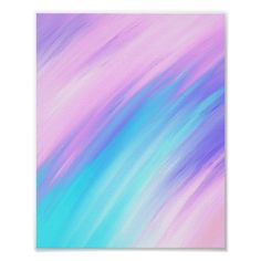 an abstract painting with blue, pink and purple colors