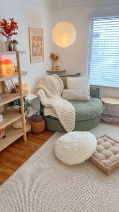 the living room is clean and ready to be used for guests or family members in their home