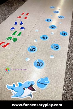 Sensory hallways with sensory paths Count By 10s