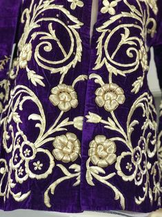 Edwardian Wedding, Antique Ottoman, Cotton Long Sleeve Shirt, Gold Embroidery, Purple Silk, Velvet Jacket, Antique Lace, At A Glance, Silk Velvet