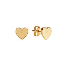 These lovely heart earrings are crafted from quality 14 karat yellow gold with a high polished finish and are approximately 1/3 of an inch long. The earrings are secured with friction posts and backs. Everyday Yellow Gold Heart Earrings, Trendy Heart-shaped Yellow Gold Earrings, Tarnish-resistant Yellow Gold Heart Drop Earrings, Tarnish-resistant Yellow Gold Heart Earrings, Tiny Heart-shaped Gold Earrings, Gold Heart Earring, Mini Heart, Heart Of Gold, Heart Earrings