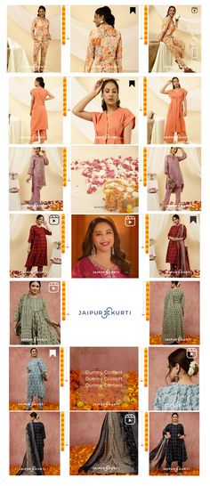 Instagram Grid Idea Clothing Grid Instagram, Clothing Brand Instagram Layout, Jaipur Kurti, Banner Design Inspiration, Pink City, Instagram Grid, Wear Store, Instagram Layout