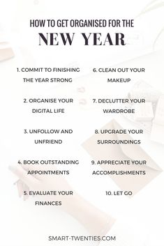 How to get organised for the new year and set yourself up for your best year yet. Organise your life with these tips to help you achieve your new years resolutions and goals. Resolutions Ideas, New Years Resolution List, Organise Your Life, New Year Planning, Dentist Visit, Reading Motivation, Best Year Yet, Just Letting You Know, Get Organised