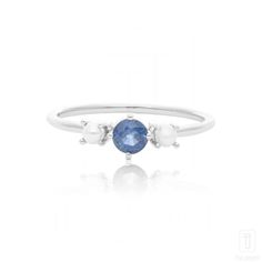 Gemstone wt. : 0.55 Ct. (Approx.)Metal wt. : 1.51 Gms. Approx.Gross wt. : 1.40 Gms. Approx.Diamensions : 1.3 mm band Phone Items, Rose Ring, Riveting, Free Giveaway, White Roses, Sapphire Ring, Gold Color, 18k Gold, Sapphire