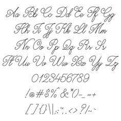 the upper and lower letters are handwritten in cursive writing