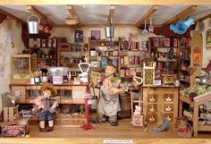 an image of a doll house with dolls in it