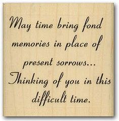 a wooden plaque with the words, may time bring food and memories in place of present so