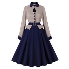 Hemline / Train:Midi; Season:Spring,Fall; Sleeve Length:Long Sleeve; Look After Me:Machine wash,Wet and Dry,Washable; Gender:Women's; What's in the box:Dress; Types:A-Line Dress,Swing Dress,Dress; Style:Retro Vintage,1950s; Occasion:Date; Material:Cotton; Age Group:Adults'; Pattern:Houndstooth; Neckline:Turndown; Listing Date:01/29/2024 20th Century Outfits, Outfits For Adults Women, 1940s Fashion Women Outfits, Vintage Winter Clothes, Blue Christmas Dress, Vintage Outfits For Women Dresses, Dark Academia Dresses, 1950 Dress, Dress Types