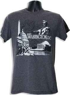 TSDC03C T-Shirt Washington DC Scene CHARCOAL HEATHER T Shirt Looks, Travel Shirts, Field Trip, Heathers, Shirt Designs