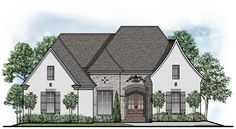 this is the front elevation of these house plans