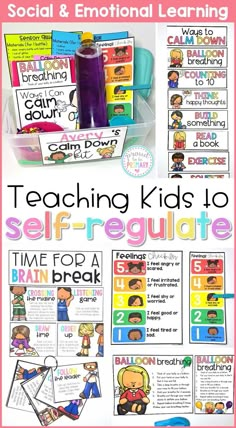 teaching kids to self - reguite with the text, social and emotional learning