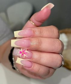 Classy Square Acrylic Nails, Cute Square Nails, Acrylic Toe Nails, Airbrush Nails, Hard Nails, Diy Acrylic Nails, Colored Acrylic Nails