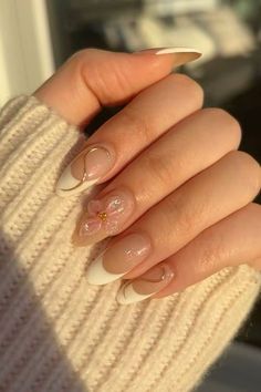 Beach Inspired Nails, Simple Gel Nails, Summery Nails, Girly Acrylic Nails, Inspired Nails, Blush Nails, Almond Acrylic Nails