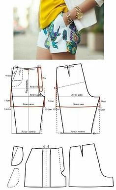 an image of a woman's top and shorts sewing pattern