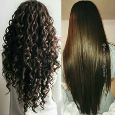 Before And After Perm Long Hair, Straight Hair Perm Before And After, Straight To Perm Before And After, Permanent Curls Long Hair, Permed Before And After, Spiral Perm Long Hair Before And After, Curl Perm Before And After, Permed Hair Before And After, Curly Hair Perm Before And After