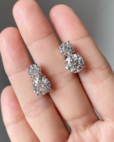 "★ EARRING INFORMATION ★ ------------------------------------------------------------------- ★ MAIN STONE ➺ SHAPE :- Round cut Moissanite  ➺ Weight :- 3.0 TCW    ➺ Measurement: 6.50 MM / 5.00 MM ➺Gem color :  White/ Colorless ➺Luster: Excellent ➺ Make: High Quality ➺Clarity : VVS Images that are uploaded in the listing are for the reference purpose only, all images are clicked by us in natural daylight and the bridal set was made and shipped to our client, if you place the order the same will be Brilliant Cut Drop Earrings For Anniversary, Gia Certified Dangle Diamond Earrings As Gift, Anniversary Bridal Diamond Cut Drop Earrings, Anniversary Bridal Drop Earrings With Diamond Cut, Gia Certified Round Bridal Earrings For Wedding, Gia Certified Diamond White Drop Earrings, Gia Certified Round Cut Earrings For Wedding, Gia Certified Round Cut Wedding Earrings, Gia Certified Dangle Jewelry For Anniversary