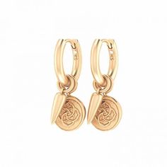 Kendra Scott Dira Coin Huggie Earrings in Rose Gold Tone | Borsheims Rose Tone, Plastic Ring, Silver Box, Ring Sizer, Huggie Earrings, Huggies Earrings, Kendra Scott, Sale Items, Gold Tones