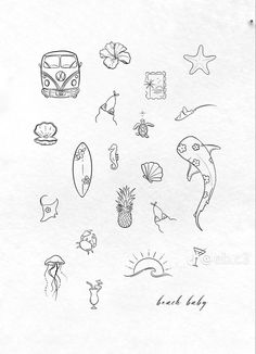 the drawing shows different things that can be seen in this image