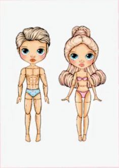 an image of two dolls in swimsuits