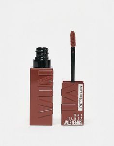 Maybelline Makeup Products, Maybelline Superstay Vinyl Ink, Superstay Maybelline, Pretty Brown Eyes, Liquid Glitter Eyeshadow, Makeup Nails Designs, Maybelline Superstay, Makeup Accesories, Maybelline Makeup