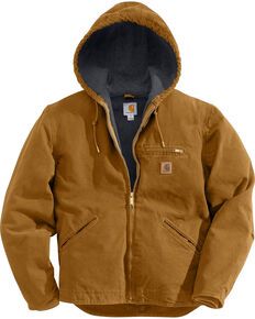 Carhartt Mens Sandstone Sierra Sherpa Lined Jacket, Carhartt Brown Sherpa Lined Jacket, Mens Sherpa, Hooded Jacket Men, Carhartt Jacket, Active Jacket, Men's Coats & Jackets, Cool Jackets, Sherpa Jacket, Work Jackets