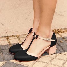 Padded insole for all-day comfort. Customization service would be provided. Pink Block Heels, Heel Sandals Outfit, Chunky Heels Casual, Crop Pullover, Sandals Outfit, Bow Shoes, Chunky Heels Sandals, Casual Heels, Buckle Sandals