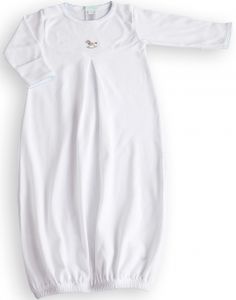 Luxury Italian Linens for Home - Schweitzer Fine Linens White Long Sleeve Dress For Sleepover, White Cotton Bedtime Robe, Elegant Cotton Nightgown For Sleepover, Fitted White Sleep Gown, Fitted White Gown For Sleep, White Spring Bedtime Robe, Fitted Cotton Sleepwear For Overnight, Spring White Robe For Bedtime, Spring Cotton Long Sleeve Gown