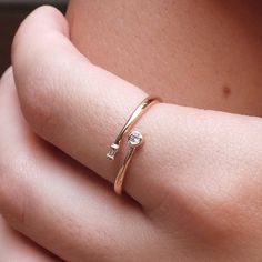 Bypass Ring, Open Gold Ring, Diamond Cuff Ring, Girlfriend Gift * Handmade Fine Jewelry * Material: 14K Rose Gold * Gemstone: Round and Baguette Diamond * Diamond Weight: 0,03 ct Round, 0,02 Baguette * Color-Clarity: H Vs * Certificated Product * Beautifully Packaged Trendy Jewelry and Accessories You can live your happy moments in a special, stylish and bright way thanks to the jewelry and accessories that take their place on the online shelves in accordance with the latest fashion. With very a Fine Jewelry Diamond Open Ring With Simple Design, Fine Jewelry Open Diamond Ring With Simple Design, Simple Design Open Diamond Ring, Dainty 14k Gold Bypass Promise Ring, Minimalist Rose Gold Bypass Ring For Anniversary, Rose Gold Stackable Open Ring With Single Diamond, Rose Gold Open Ring Stackable Rings With Single Diamond, Dainty Bypass Ring For Anniversary, Adjustable Open Band Dainty Diamond Ring