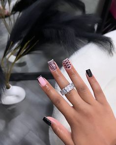 Black Short Square Nails, Overlay Nails, Acrylic Toe Nails, Hard Nails, Drip Nails, Short Square Nails, Colored Acrylic Nails, Work Nails