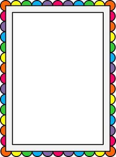 a square frame with colorful dots on the edges and an empty space in the middle