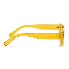 Protect your eyes from UV radiation in style with the Martist Rectangle sunglasses. The yellow plastic frames provide an eye-catching look while offering reliable protection. Crafted with 100% UVA and UVB protection, these sunglasses are sure to keep you safe in the sun. Yellow Rectangular Sunglasses With Gradient Lenses, Modern Rectangular Yellow Sunglasses, Modern Yellow Rectangular Sunglasses, Yellow Rectangular Sunglasses With Uv Protection, Yellow Sunglasses, Free Frames, Round Face Shape, Oval Face Shapes, Men Eyeglasses