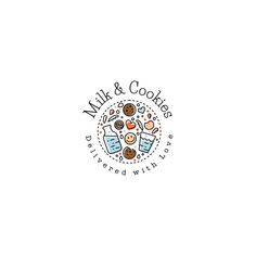 the logo for milk and cookies, which is designed to look like it has an image of