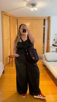 Outfit of to day | Plus size | Style | OOTD Korean Fashion Plus Size Curvy, Plus Size Alt Style, Korean Plus Size Outfits, Grunge Style Plus Size, Streetwear Plus Size Women, Plus Size Thrifted Outfits, Grunge Outfits Edgy Plus Size, Tomboy Winter Outfits, Plus Size Overalls Outfit